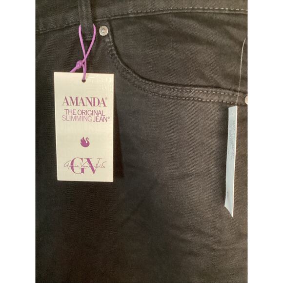 Gloria Vanderbilt Amanda Jeans Size 22w Short (petite) Black - Picture 2 of 6